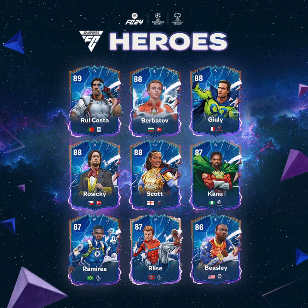 FC24: ecco tutti gli Eroi di Ultimate Team disegnati dalla Marvel