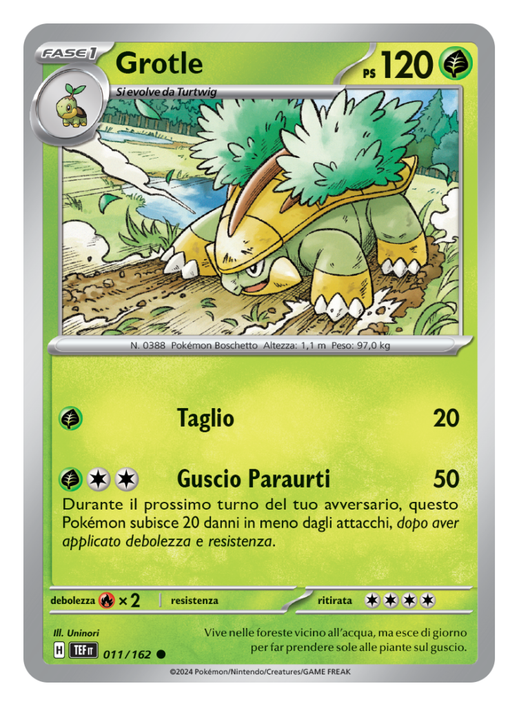 Pokémon S&V Cronoforze: ecco Turtwig e Torterra in anteprima